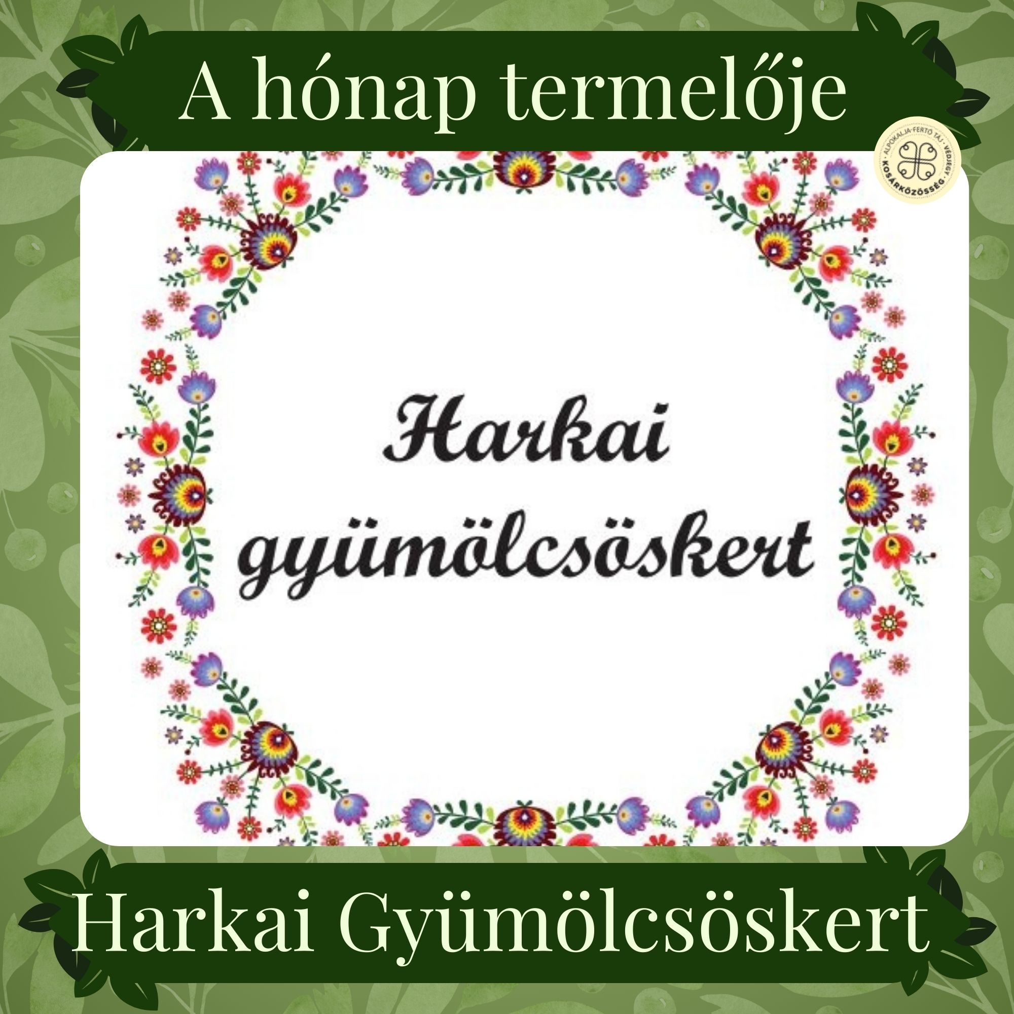 A hónap termelője